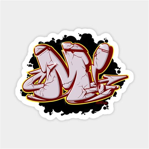 Graffiti Art Letter M Magnet