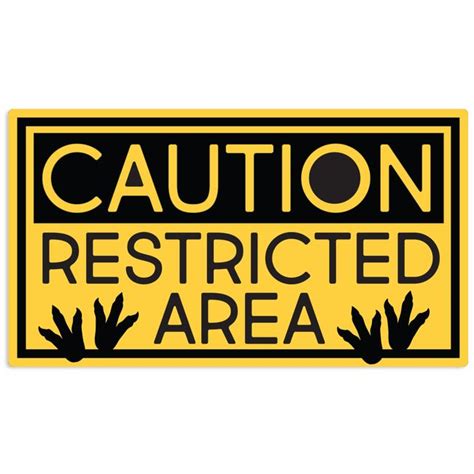 Jurassic Restricted Area Laser Die Cut