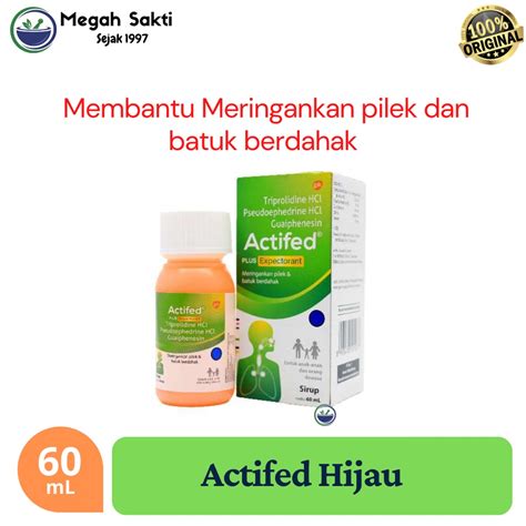 Jual Mgs Actifed Plus Expectorant Actifed Hijau Pereda Batuk