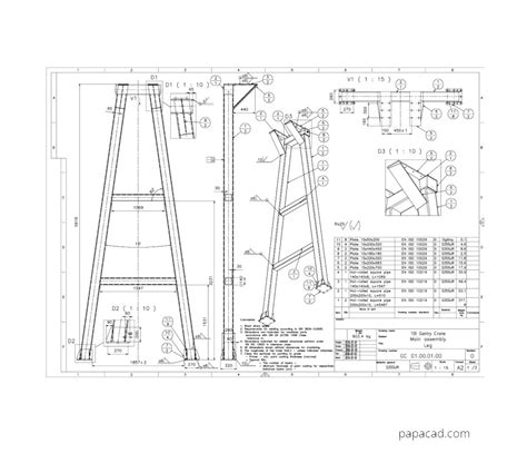 Gantry Crane plans - Download DIY Gantry crane drawings