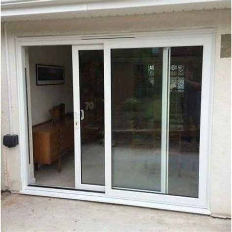 White Upvc Track Sliding Glass Door For Home Exterior At Rs Sq