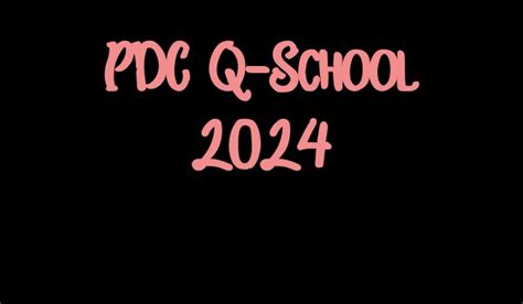 2024 Pdc Q School Results American Darts Organization