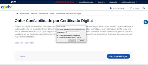 Certificado Digital ICP Brasil permite acesso ao conteúdo completo do e