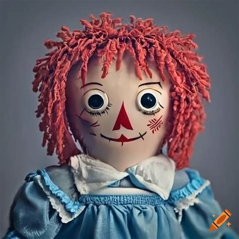 Portrait Of A Smiling Raggedy Ann Doll On Craiyon