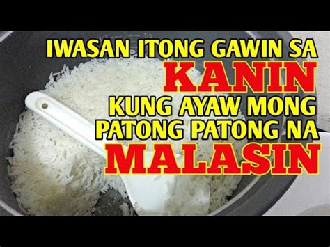 IWASAN ITONG GAWIN SA KANIN KUNG AYAW MONG PATONG PATONG NA MALASIN