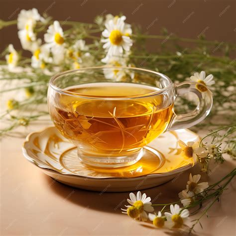 premium ai image photo  vanilla honey chamomile tea  soothing