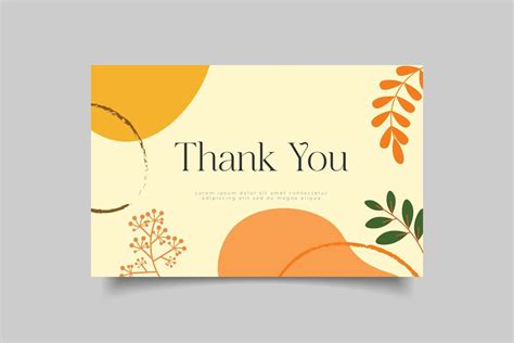 Thank You Card Template Design 17299662 Vector Art At Vecteezy