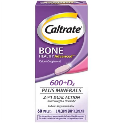 Caltrate 600 D3 Plus Minerals Calcium And Vitamin D Supplement Tablets