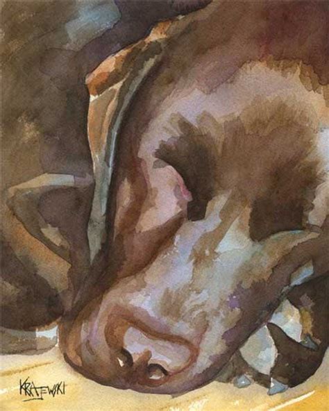 Chocolate Lab Memorial Painting Portrait Labrador Retriever Etsy