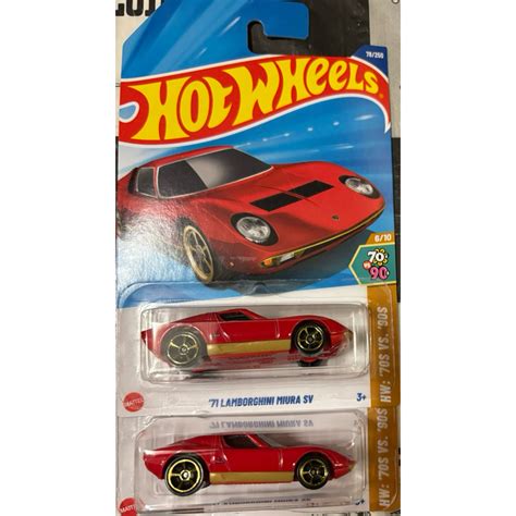 HOT WHEELS 風火輪 LAMBORGHINI MIURA SV 蝦皮購物