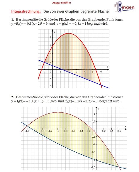 Bungsaufgaben Zur Integralrechnung