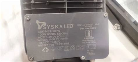 LED Syska Street Light 100w Metal At Rs 2800 Piece In Wadi ID