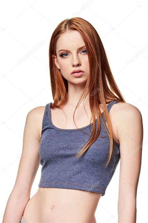 Slim Teen Girl In Short Top Stock Photo By Pavel Kolotenko 110105956