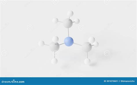 Trimetilamina Molécula 3d Estructura Molecular Bola Y Palo Modelo De