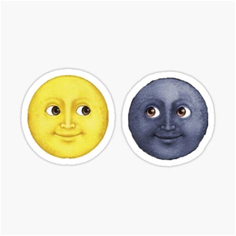 "Moon emojis" Sticker by LORRAUN | Redbubble