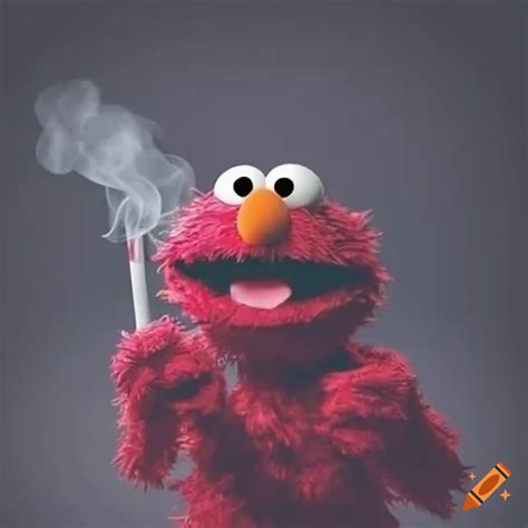 Elmo Smoking A Large Joint On Craiyon