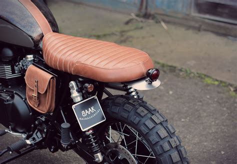 Short Seat Kit In Genuine Leather For Triumph Bonneville Scrambler Thruxton Handcrafted At