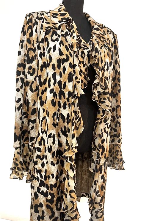 Leopard St John Designer Knits Long Topper Size 14 Gem