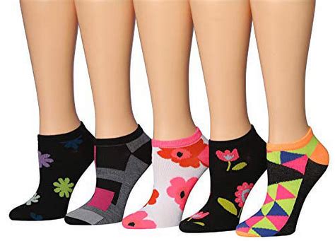 Tipi Toe Womens 20 Pairs Colorful Patterned Low Cutno Show Socks Ns186 Ab