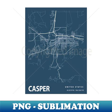 Casper Blueprint Street Map Casper Colour Map Prints - Aesth - Inspire ...