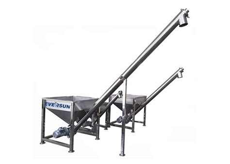 Food Grade Flexible Screw Auger Hopper Conveyor For Plastic Flour Powder