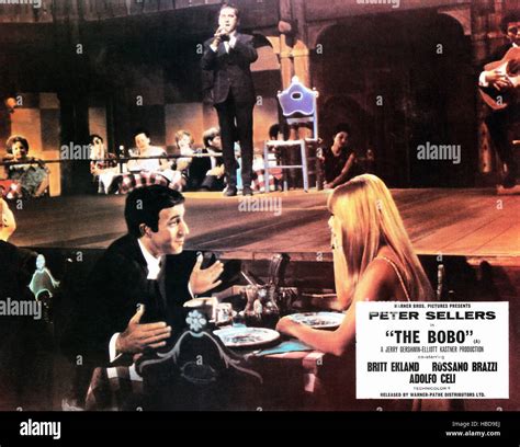 The Bobo Front From Left Peter Sellers Britt Ekland Stock