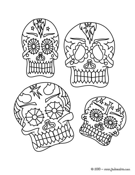 Coloriages masques mexicains tête de mort à imprimer fr hellokids