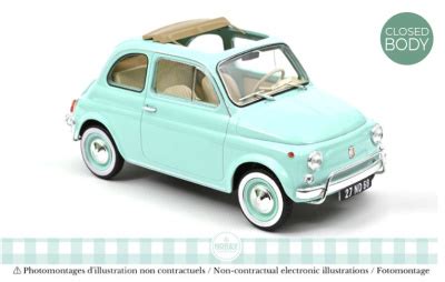 Modellauto Fiat 500 L 1968 Hellblau Mit Geburtsverpackung 1 18 Norev