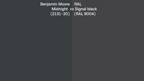 Benjamin Moore Midnight Vs Ral Signal Black Ral Side