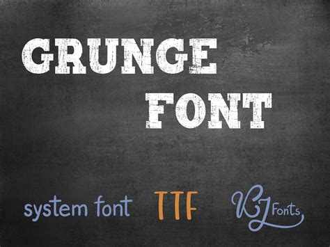 Distressed Font Grunge Font TTF Printed Font Installable Font - Etsy