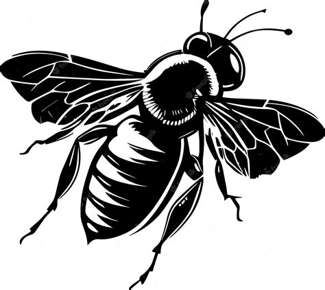 Premium Vector Honey Bee Logo Monochrome Design Style