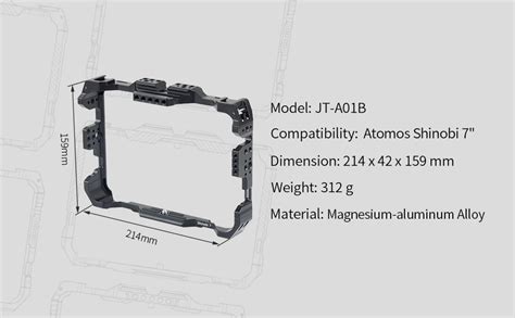 Nitze Shinobi 7 Cage With Sunhood For Atomos Shinobi 7 Monitor JT