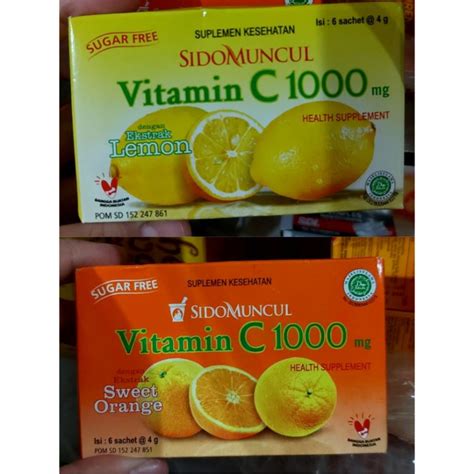 Jual Sido Muncul Vitamin C Box Isi Sachet Shopee Indonesia