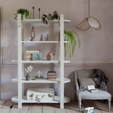 Mila White Wooden Shelving Unit Graham And Green