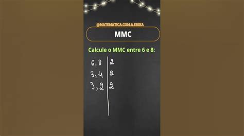 Qual O Mmc De 6 E 8 - Calcule o MMC entre 6 e 8 #shorts - YouTube