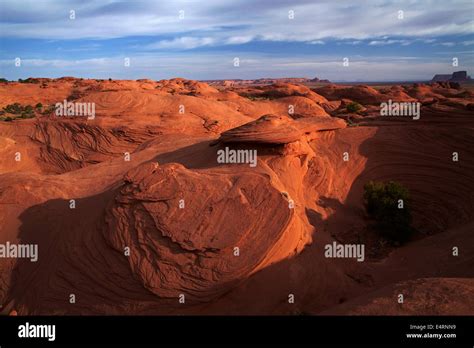 Rock Formations Mystery Valley Monument Valley Navajo Nation Stock