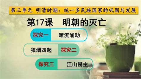 第17课 明朝的灭亡 课件（29张ppt）2022 2023学年部编版七年级历史下册 21世纪教育网