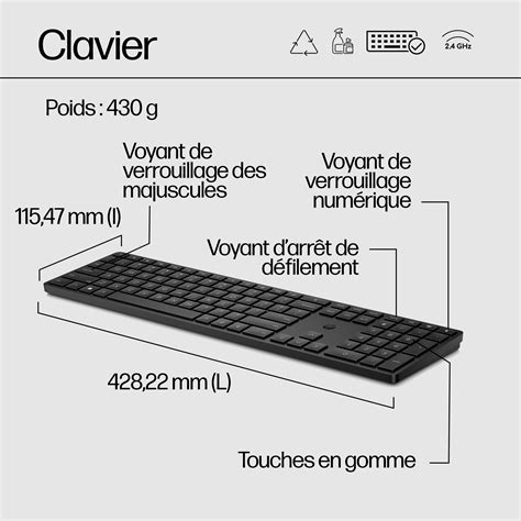 HP Clavier Sans Fil Programmable 450 Clavier Sans Fil Programmable HP