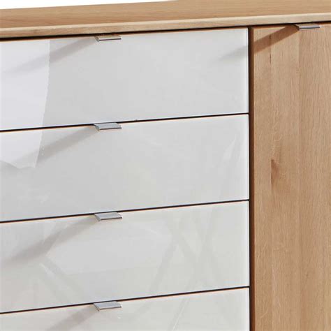 Esszimmersideboard Magura Schubladen Glasbeschichtet In Eiche Bianco Wei