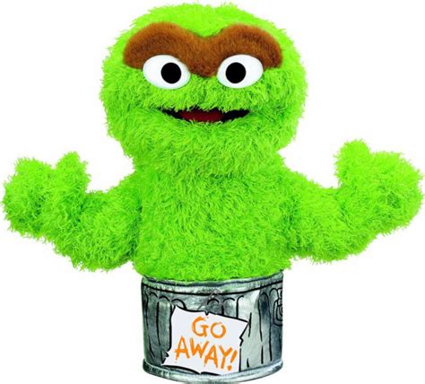 Sesame Street Plush Hand Puppet Oscer The Grouch 2003 Mwt Ebay