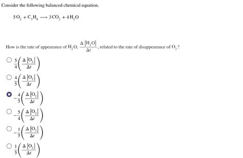 Solved Consider The Following Balanced Chemical Equation Chegg