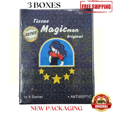 Box Super Magic Man Antiseptic Tissue Longer Delayed Ejaculation Free