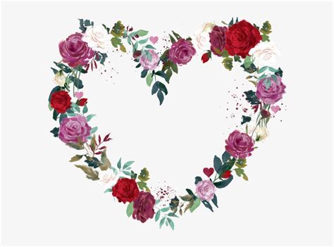 Floral Heart Wreath Clip Art