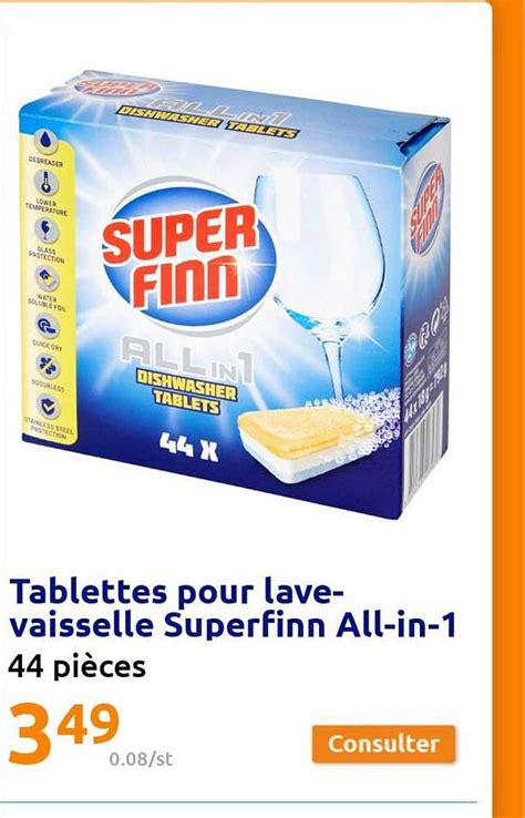 Promo Tablettes Pour Lave Vaisselle Superfinne All In Chez Action