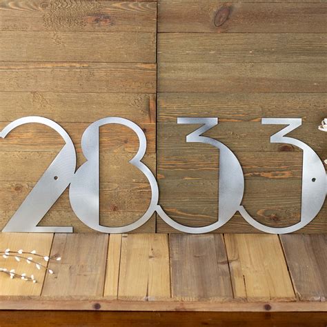 Custom Modern House Number Metal Sign Maker Marketplace