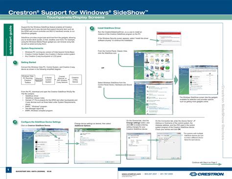 Pdf Crestron Support For Windows Sideshow Control Systems Dokumen Tips