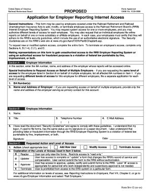 Fillable Online Form BA 12 Xx Xx Form Approved OMB No 3220 0008 Fax