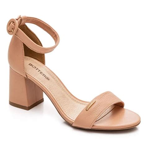 Sand Lia Couro Bottero Summer Feminina Nude Bege