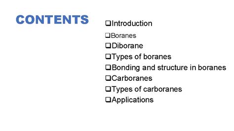 Structure And Properties Of Boranes Submitted By Dr