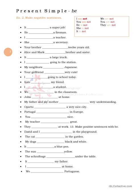 Present Simple be general grammar Português PLE apostilas pdf doc